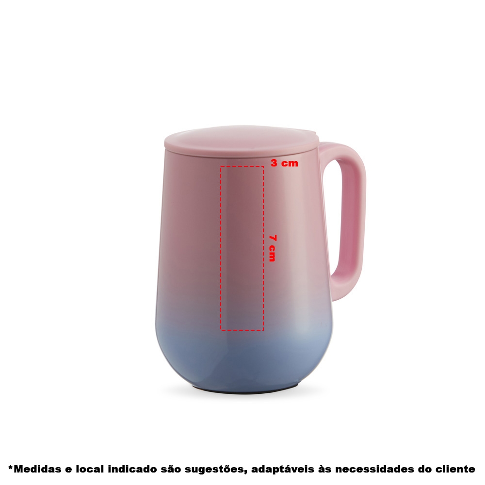 Caneca Bicolor Parede Dupla 250ml - Imagem 5