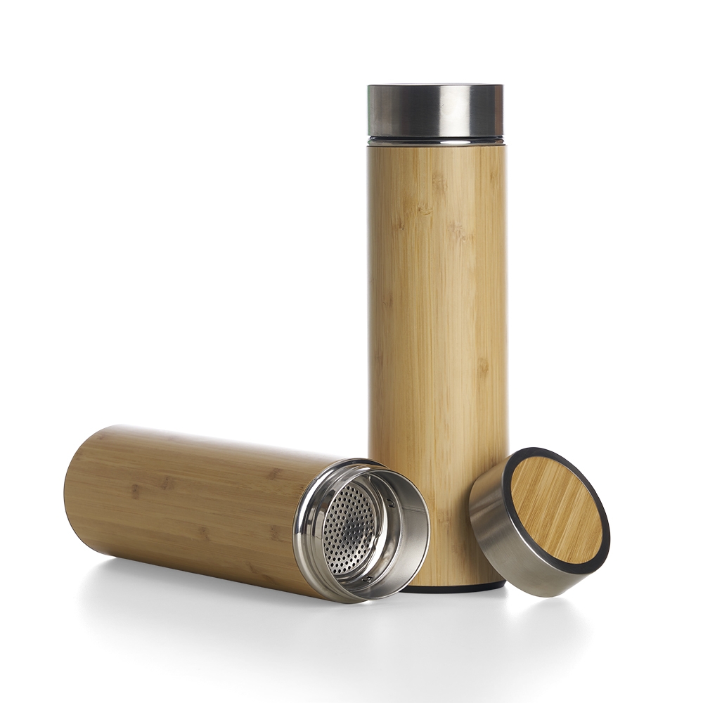 Garrafa Bambu Térmica 500ml com Infusor - Imagem 4