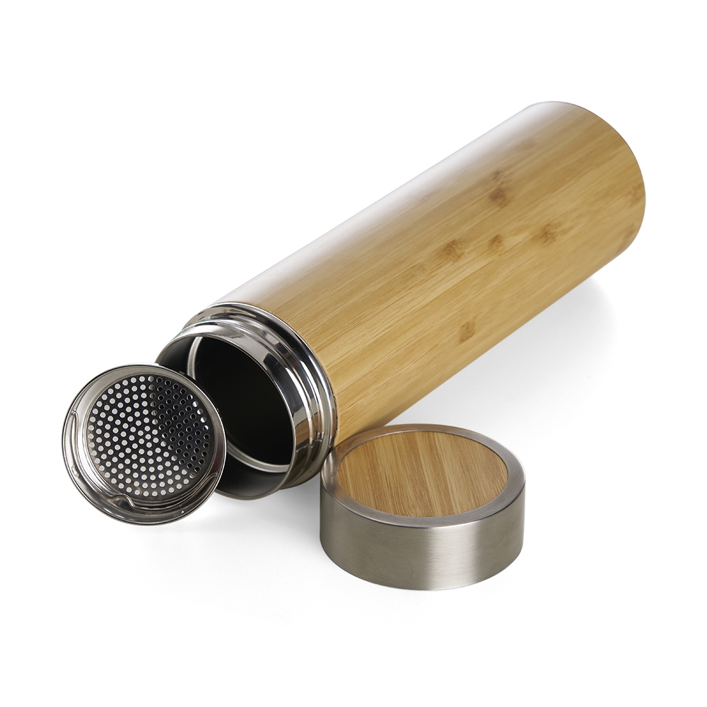 Garrafa Bambu Térmica 500ml com Infusor - Imagem 5