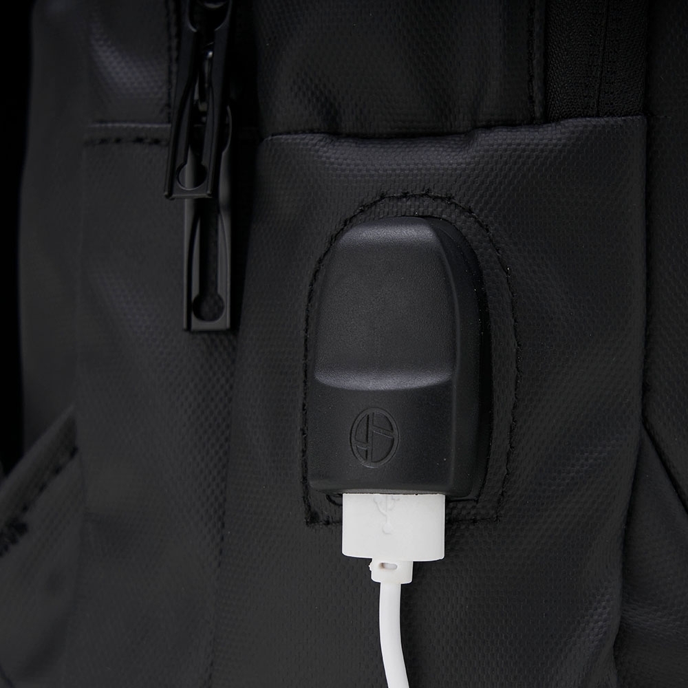Mochila Couro Sintético USB 17 Litros - Imagem 5