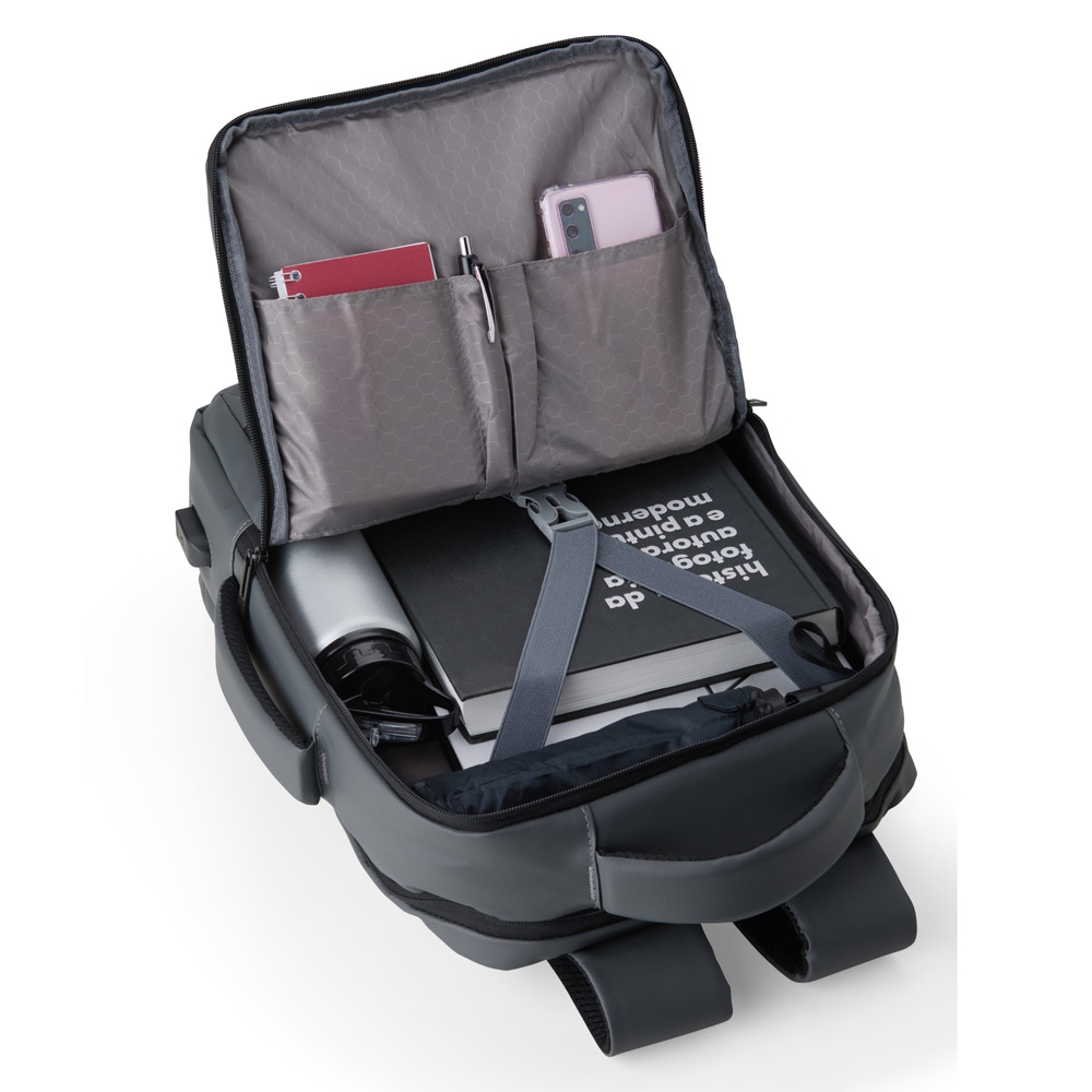 Mochila Couro Sintético USB 23 Litros - Imagem 4