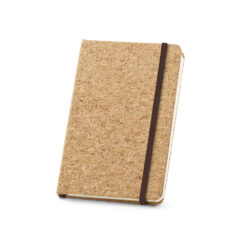 Caderno A5 de capa dura em cortiça com folhas lisas