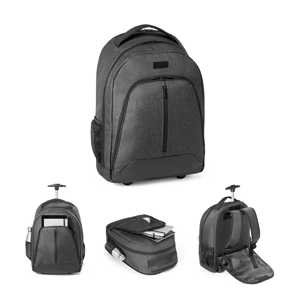 EINDHOVEN. Mochila trolley para notebook 15.6'' em 600D de alta densidade e poliéster 600D impermeável