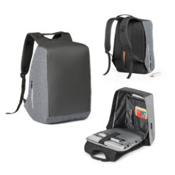 AVEIRO. Mochila para notebook 15.6'' com sistema antirroubo em 900D de alta densidade e tarpaulin
