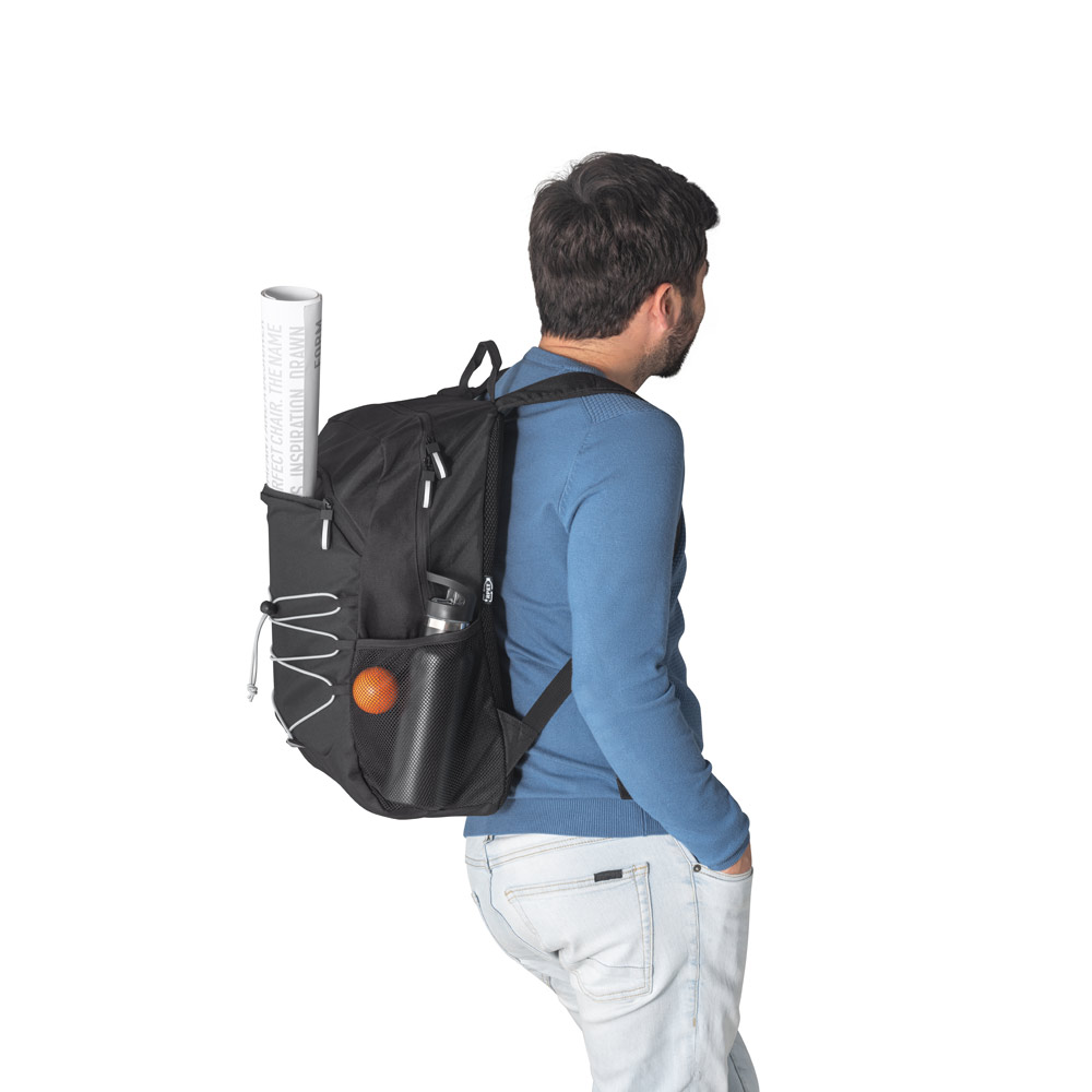 DELFOS BACKPACK. Mochila para notebook em 300D poliéster reciclado e 600D poliéster reciclado 15.6" - Imagem 5
