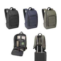 TOULON. Mochila para notebook em 600D, poliéster reciclado (100% rPET), de alta densidade, com revestimento resistente à água 16"