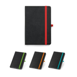 Caderno A5 em PU com folhas pautadas