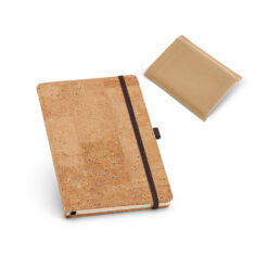 Caderno A6 em cortiça com folhas lisas