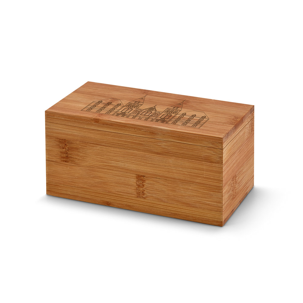 VERBENA. Caixa de chás em bambu com 2 compartimentos e fecho com ímã - Imagem 3