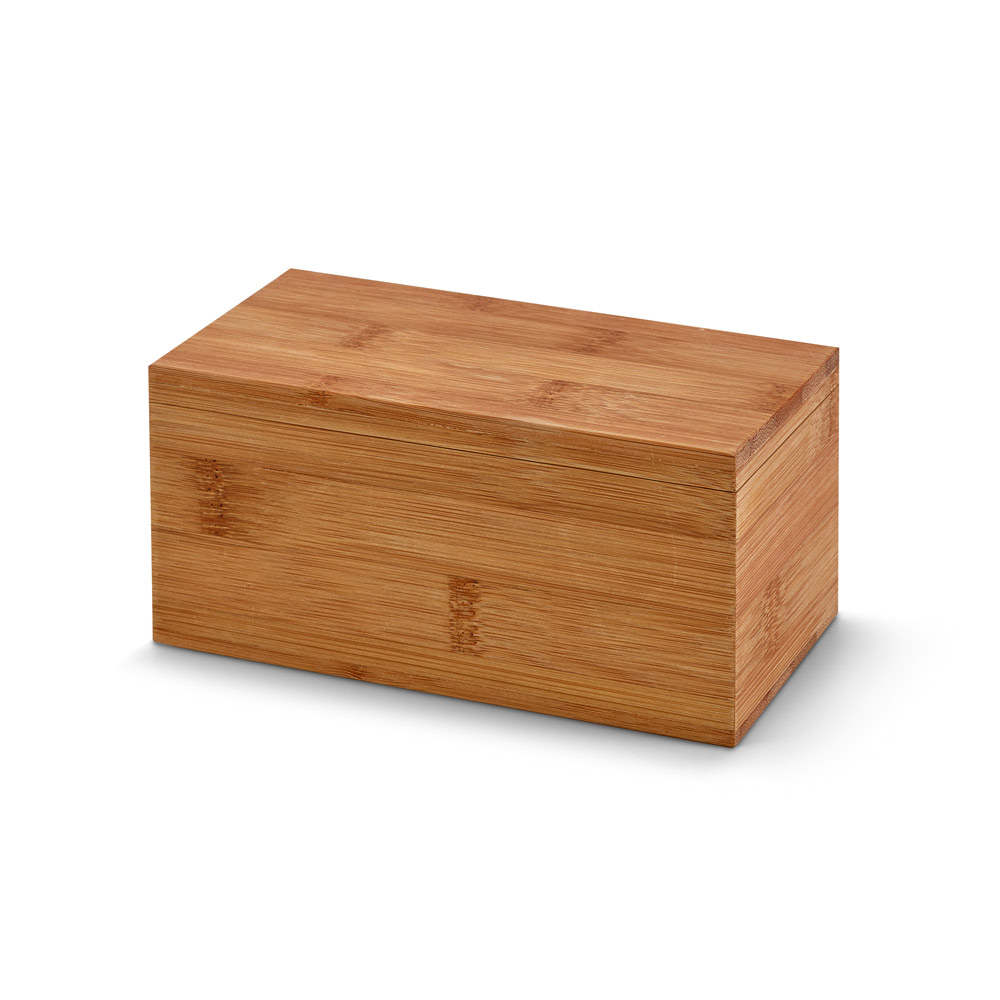 VERBENA. Caixa de chás em bambu com 2 compartimentos e fecho com ímã - Imagem 4