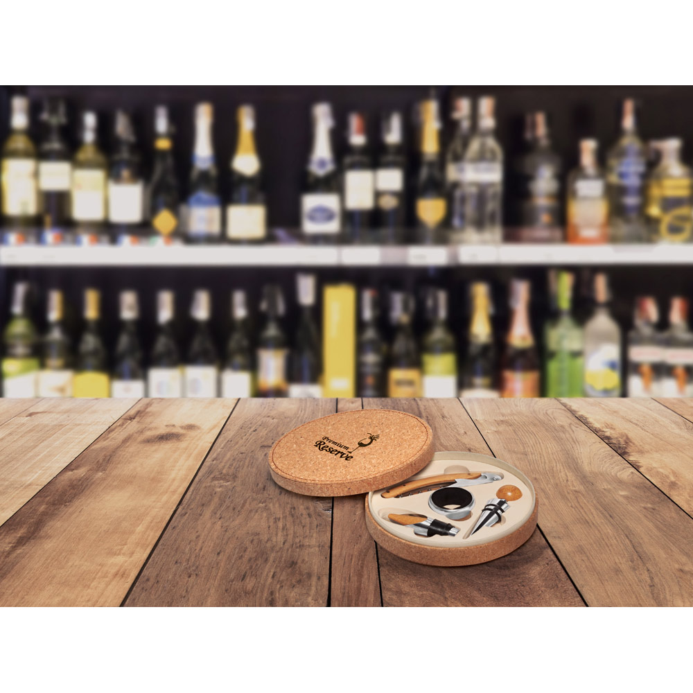 MORETO. Conjunto para vinho com 4 peças em madeira e metal - Imagem 7