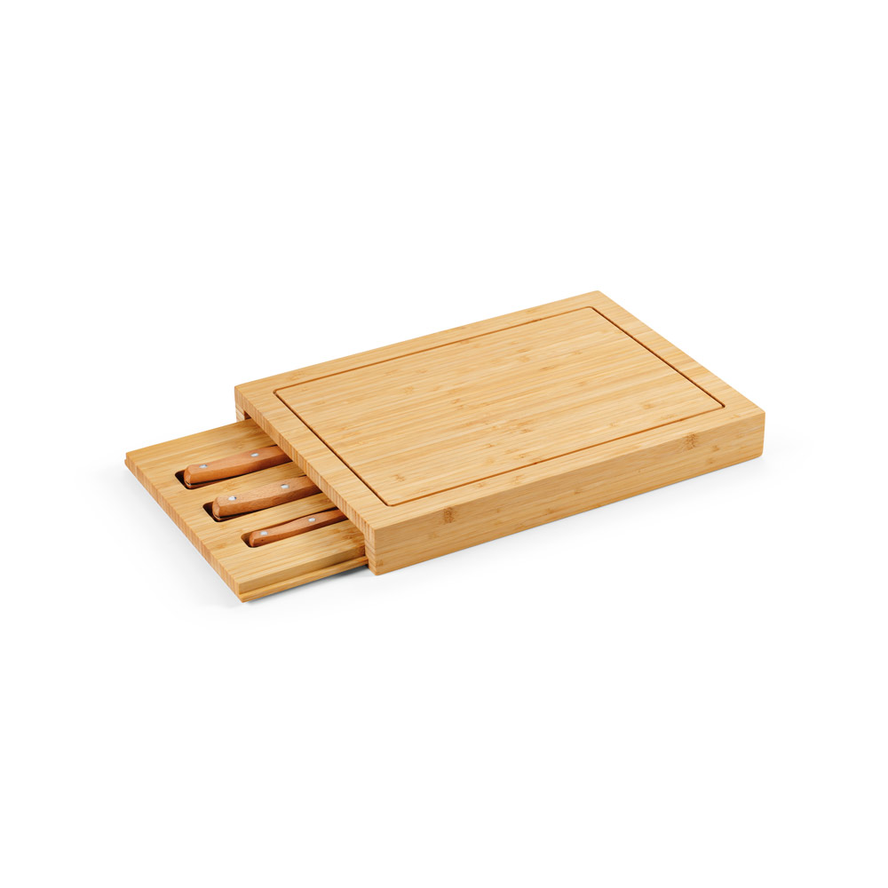 MUGWORT. Conjunto de tábuas em bambu com 3 facas inclusas - Imagem 5