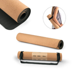 GERES. Tapete de exercício para yoga em cortiça e TPE com espessura até 3,7 mm