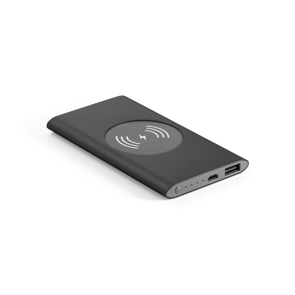 Bateria portátil com carregador wireless em alumínio 100% reciclado 4.000 mAh - Imagem 2