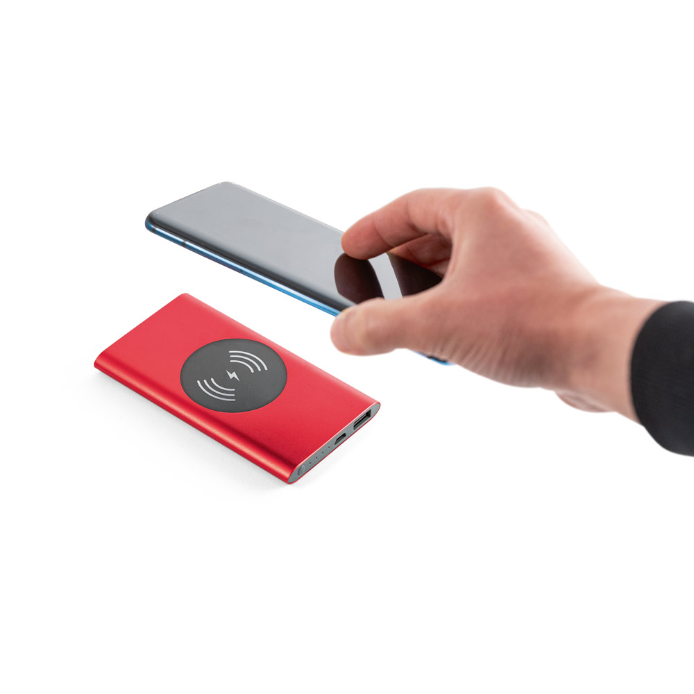 Bateria portátil com carregador wireless em alumínio 100% reciclado 4.000 mAh - Imagem 4