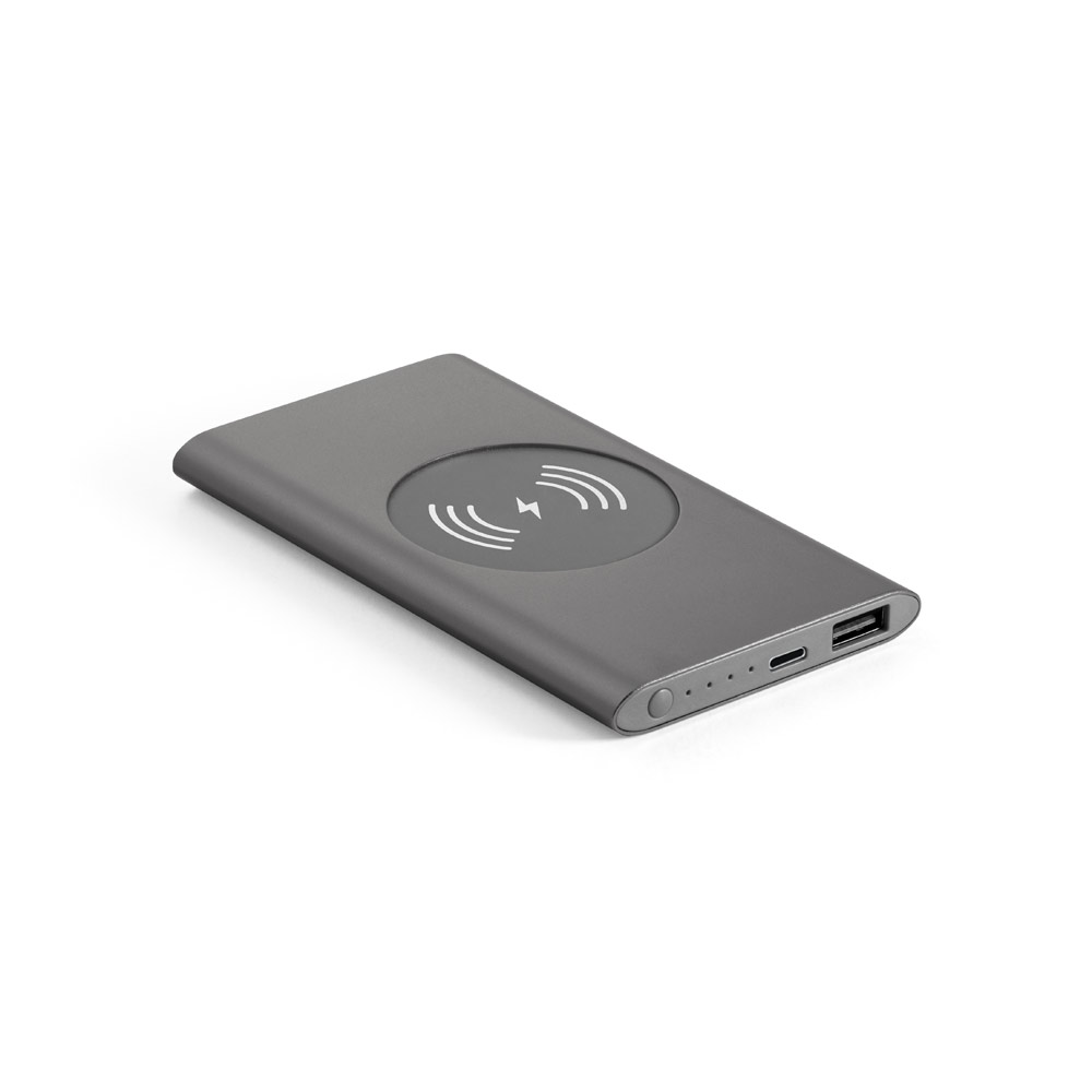Bateria portátil com carregador wireless em alumínio 100% reciclado 4.000 mAh - Imagem 7
