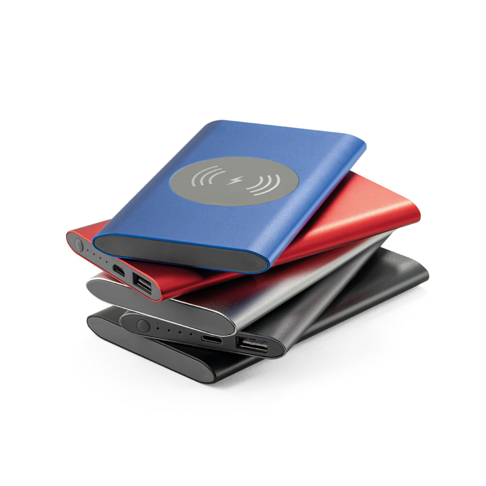 Bateria portátil com carregador wireless em alumínio 100% reciclado 4.000 mAh - Imagem 8