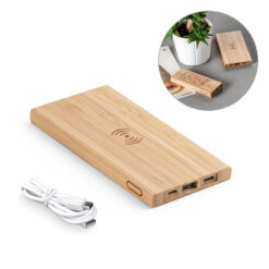 FITCH ECO. Bateria portátil em bambu 5.000 mAh