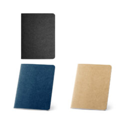 Caderno B7 em cartão kraft reciclado com folhas lisas