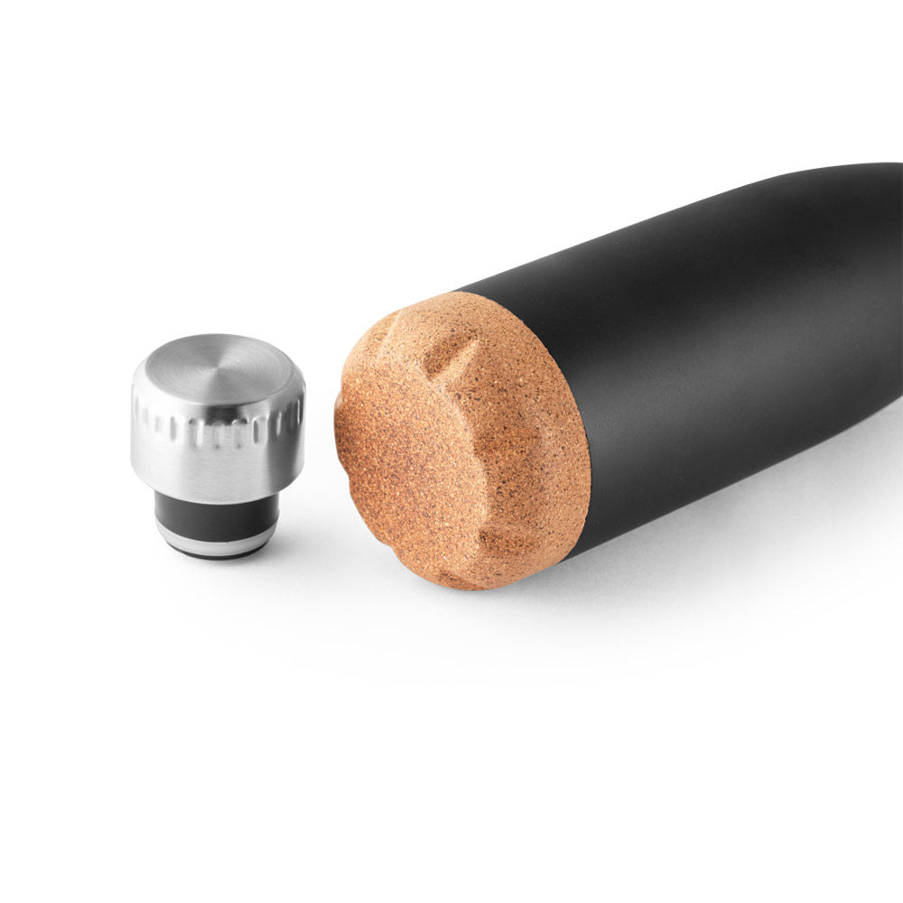 SOLBERG. Squeeze térmico em aço inox e base em cortiça 560 mL - Imagem 4