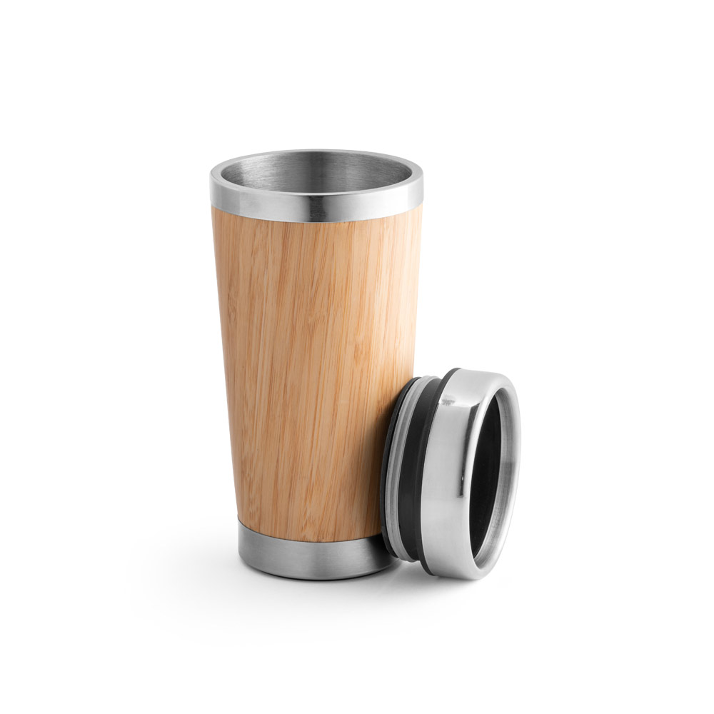 PIETRO. Copo de viagem em bambu e aço inox 500 mL - Imagem 2