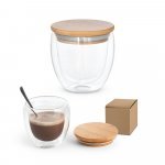 Copo térmico de viagem em vidro borossilicato 250 mL