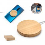 Carregador magnético wireless super rápido em bambu 15 W