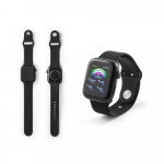 Relógio inteligente com tela IPS de 1.85 polegadas com bracelete em silicone e à prova de salpicos de água com IPX4