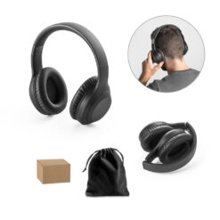 Fones de ouvido wireless dobráveis em ABS 100% reciclado com ANC