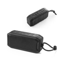 Caixa de som portátil com microfone, em ABS 100% reciclado, à prova de água com IPX7 1200 mAh