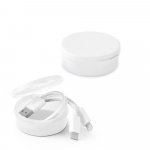 Cabo USB com conector 3 em 1 em ABS e PVC