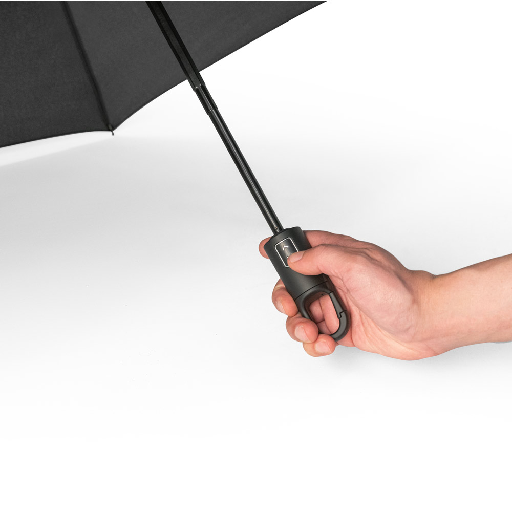 Guarda-chuva dobrável de 23'' em 100% poliéster reciclado pongee 190T (100% rPET) com abertura e fecho automático - Imagem 2