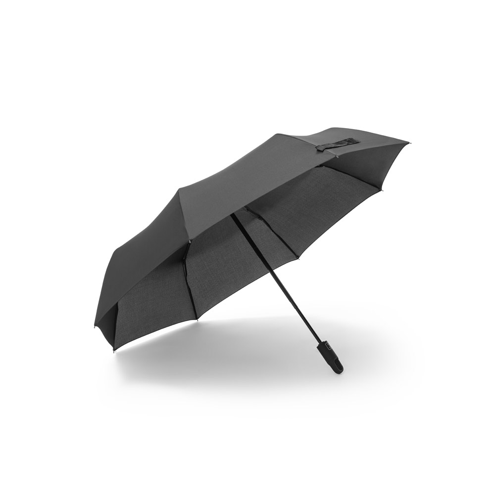 Guarda-chuva dobrável de 23'' em 100% poliéster reciclado pongee 190T (100% rPET) com abertura e fecho automático - Imagem 4
