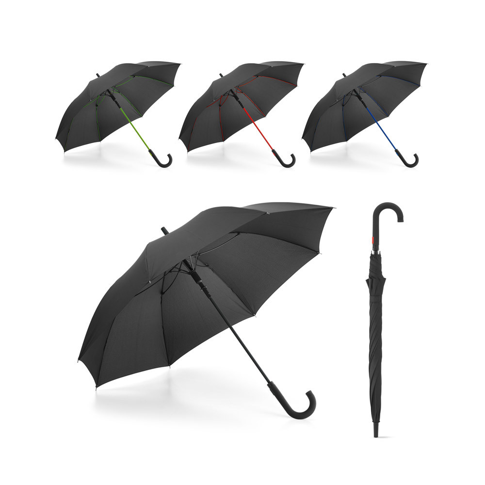 Guarda-chuva em cortiça com haste e pega em madeira. Guarda-chuva com abertura automática. ø1050 x 890 mm