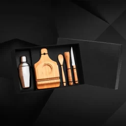 Kit Para Caipirinha Em Bambu / Madeira - 0,35 L - 6 Pçs