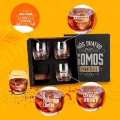 Jogo De Copos Vidro P/ Drink 330 Ml - 4 Pçs