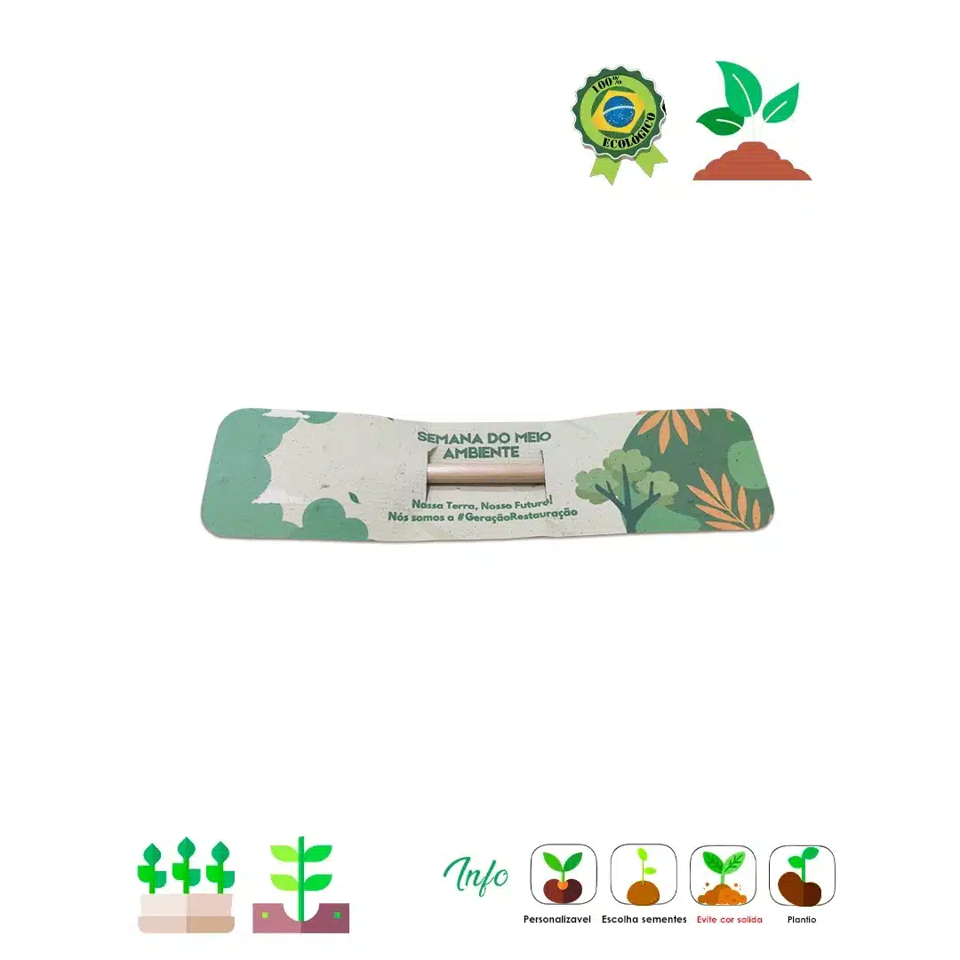 Lápis Semente com tag de Papel semente - Imagem 4