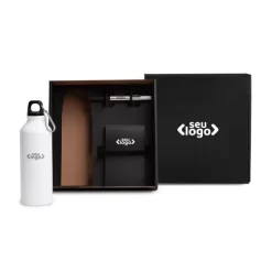 Kit Com Squeeze, Caneta E Bloco - 3 Pçs
