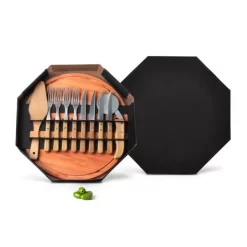 Conj. Para Pizza Em Bambu 35 Cm - 11 Pçs
