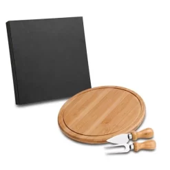 Conj. Para Queijo Em Bambu / Inox - 3 Pçs