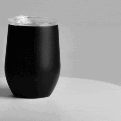 Copo Térmico C/ Tampa - Preto - 340 Ml