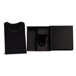 Kit Caneca Em Cerâmica Preta E Camiseta - 2 Pçs