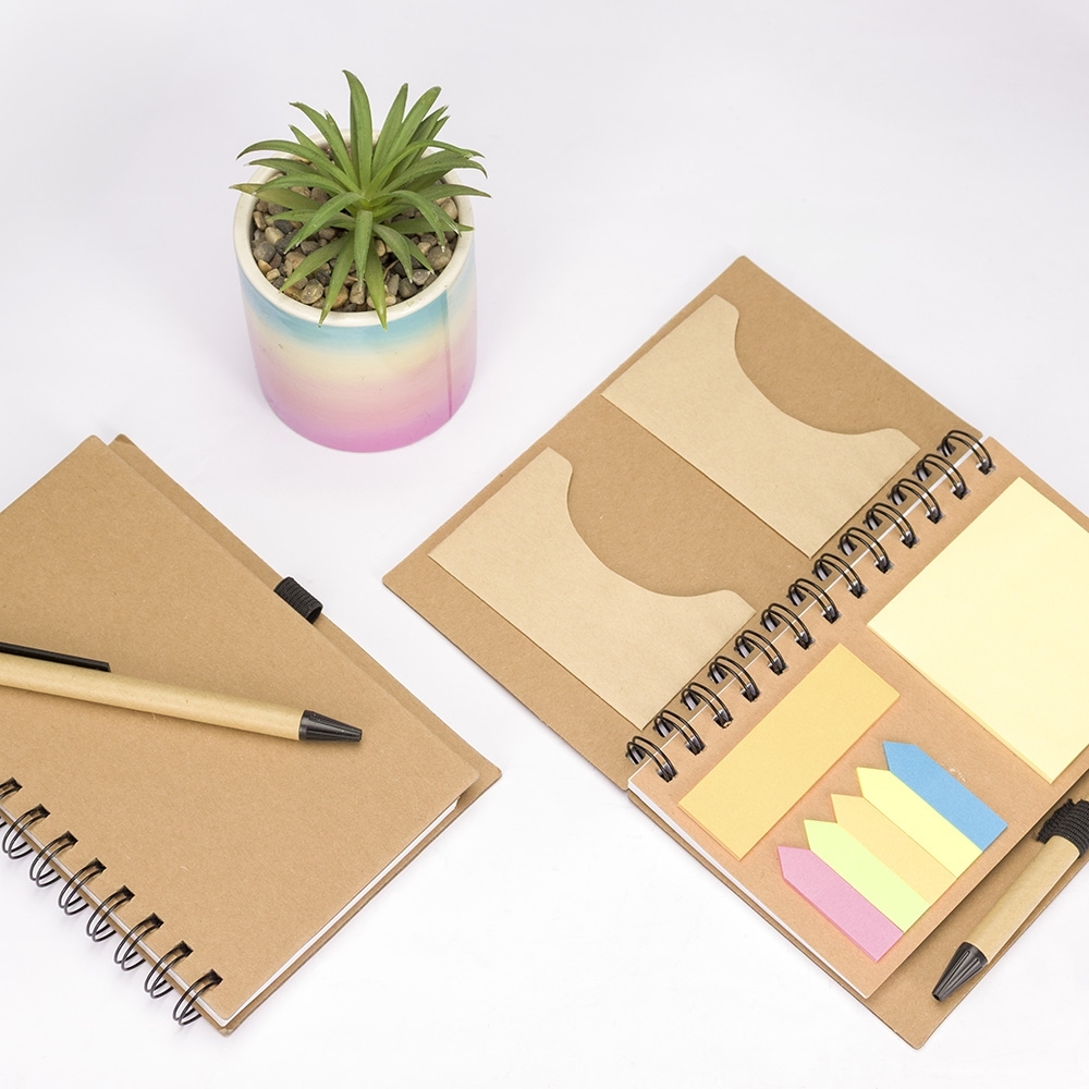 Caderno Ecológico com Autoadesivos e Caneta - Imagem 5