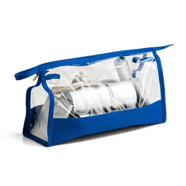 Necessaire Em Nylon 600 E Pvc Azul - Imagem 2